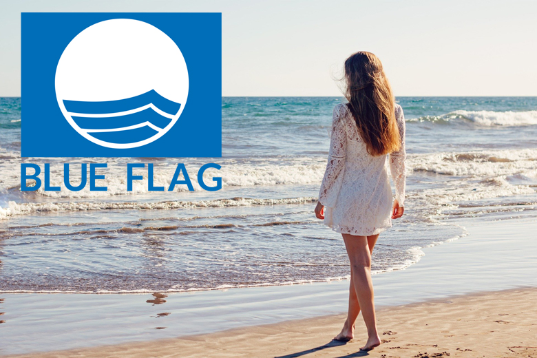 Bibione- plaża z niebieską flagą